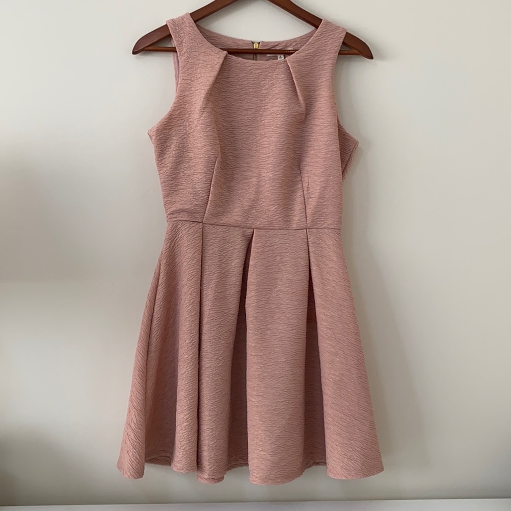 Copper key blush midi pink dress.